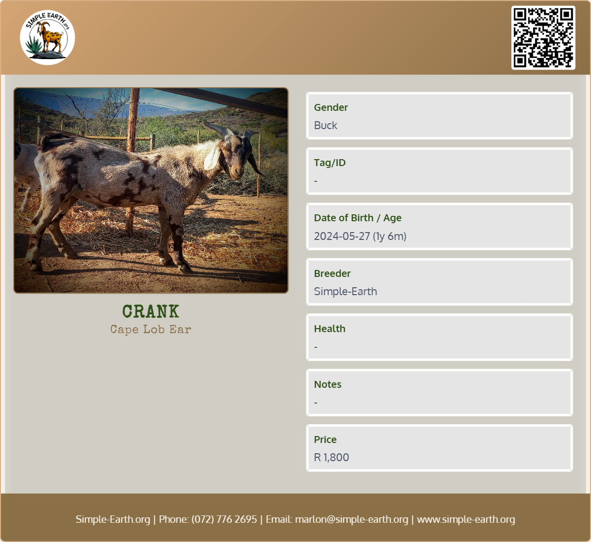 Crank - IVG Cape Lob Ear